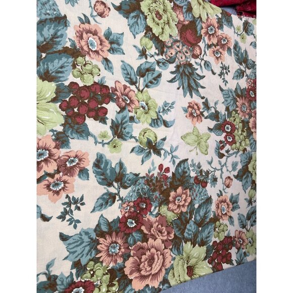 Waverly "Kent" Vintage Floral Upholstery Fabric 1 Yard + 6" x 48" Multi-Color - Picture 1 of 5
